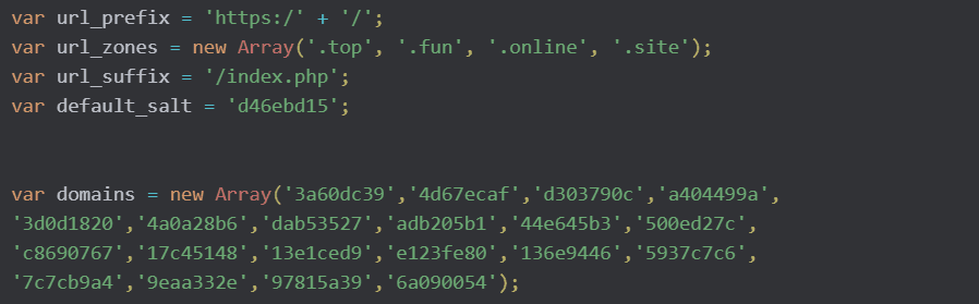 Рис. 43. Статический список доменов