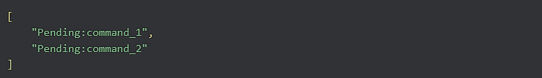 List of commands obtained from C2