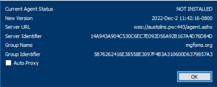 MeshAgent instance configuration