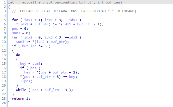 Рис. 11. Шифрование сформированного сообщения