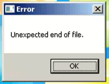 Вредоносные файлы и окно ошибки