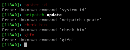 Рисунок 36. Отображение недоступных команд в REPL