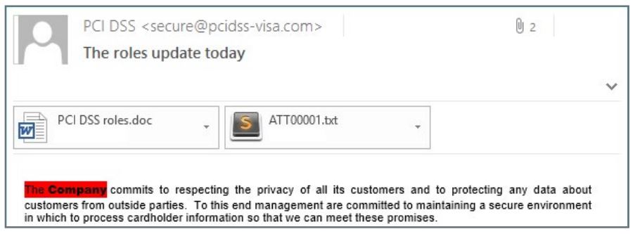 Figure 11. Example of a phishing email