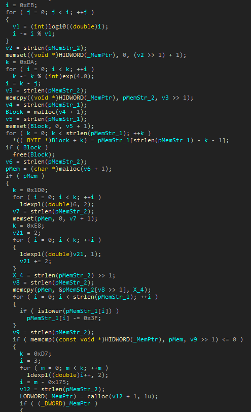 An example of polymorphic code