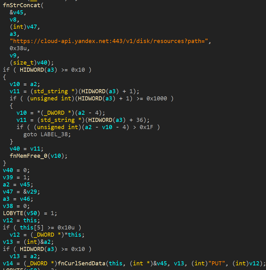 Generating a PUT request and sending it to the server