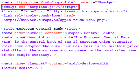 Figure 5. Link to malicious script