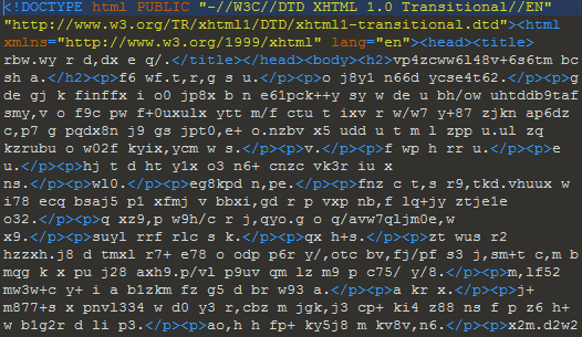 Figure 12. Example of obfuscation of the main library
