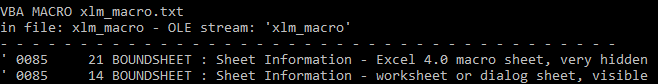 Figure 28. Result of olevba3.py executiona
