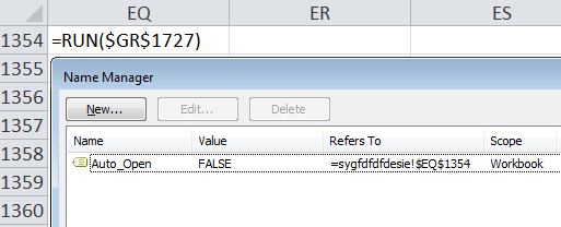 Figure 29. Structure of malicious document worksheets