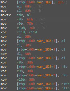 Code for decrypting process names