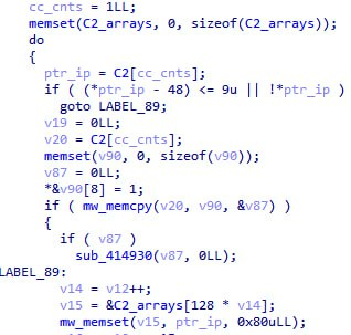 Copying the C2s to a global structure