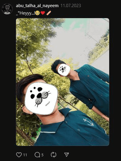 Photo of the hacker on social networks